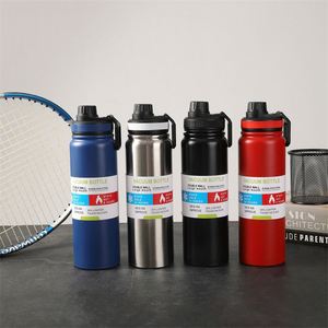 กระติกน้ำสุญญากาศสแตนเลสคุณภาพสูง ขนาด 800 มล. สำหรับเดินทางและเล่นกีฬา ปากกว้าง พร้อมหูหิ้ว - Product Image 4