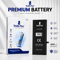 Baterai Lithium Standar Isi Ulang DOUBLE PONY PREMIUM Berkualitas Tinggi 3.83V untuk Model 8P 2691mAh Hitam Tersedia