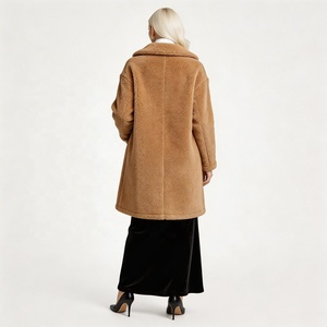 <span class=keywords><strong>Manteau</strong></span> Teddy pour femme - Élégant <span class=keywords><strong>manteau</strong></span> en fausse fourrure à double boutonnage, veste d'hiver chaude mi-longue - Logo personnalisé - Product Image 3
