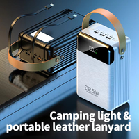 Chargeur portable Oraimo 100000 mAh haute capacité QC 22.5W avec lampe torche, batterie externe 80000 mAh à charge rapide avec câble