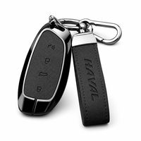 Housse de clé en cuir sur mesure Micora pour Haval H6 H9, coque de protection pour télécommande Raptor, boucle de suspension en métal pour voiture
