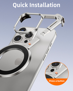 Casing ponsel bentuk Z, desain minimalis pengisian daya magnetik, mudah dirakit - Product Image 3