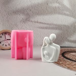 Moules de coulée en résine faits à la main pour bricolage ornements décoratifs Ins Style Silicone une famille de trois moules W0576 - Product Image 1