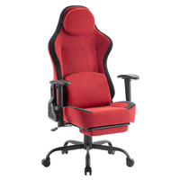 Chaise de jeu en tissu gris Europe Hot Cute Chaise de jeu ergonomique à dossier haut avec support lombaire ACCOUDOIRS 2D