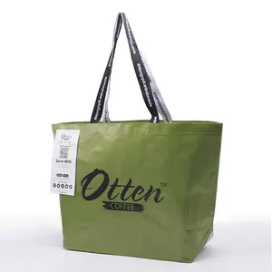 Customized Laminated PP Woven Shopping Bag Reusable Shopping Bag With Logo