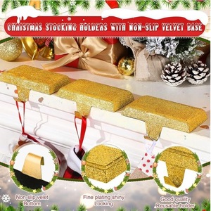 Nouveaux crochets décoratifs créatifs en métal pour chaussettes de <span class=keywords><strong>Noël</strong></span>, pour <span class=keywords><strong>cheminée</strong></span> et base de fête de <span class=keywords><strong>Noël</strong></span> - Product Image 2