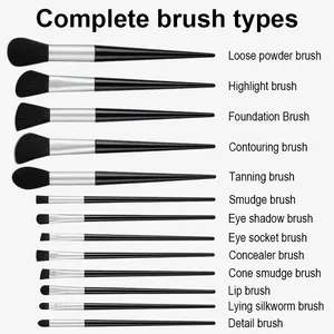 Ensemble de 8 à 20 pinceaux de maquillage doux et moelleux pour fard à paupières, détails, correcteur, blush, poudre libre, fond de teint, illuminateur – Outil de beauté - Product Image 2