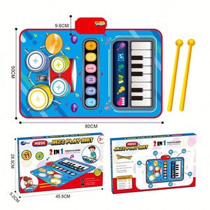 Hot Sale Multifunctional 2 in 1 <b>Drum</b> Kit Children Parent-Child Interaction Electronic Music Blanket - Product Image 5