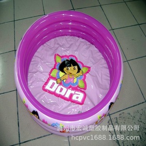 สระว่ายน้ำเป่าลมสำหรับเด็ก ขนาด 120 ซม. รูปทรงวงกลม ทำจาก PVC พร้อมลายทะเล - Product Image 4