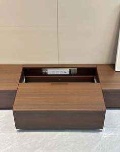 China Manufacturer Mounted Luxurious Living Room Wooden 75 Inch <b>Floating</b> Marble Dinning <b>Tv</b> <b>Cabinet</b> Fire Designs with Fireplace - Product Image 2