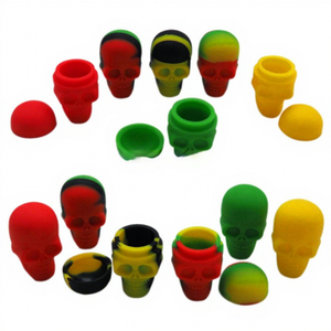 Para Suministro Transfronterizo: Caja de Almacenamiento Portátil de Silicona con Forma de Calavera de 15ml, Antipolvo, para Cera de Narguile y Accesorios E-Narguile - Product Image 2