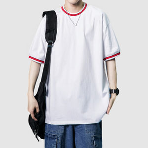 Venta al por mayor de alta calidad de los hombres lisos camisetas blancas personalizadas para hombres camisetas en blanco de gran tamaño para el verano - Product Image 3