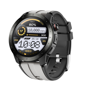Montre connectée GPS d'extérieur GTX2 avec lampe torche, boussole, appels Bluetooth, étanche 3 ATM, suivi de fréquence cardiaque magnétique, écran AMOLED et bouton SOS - Product Image 1