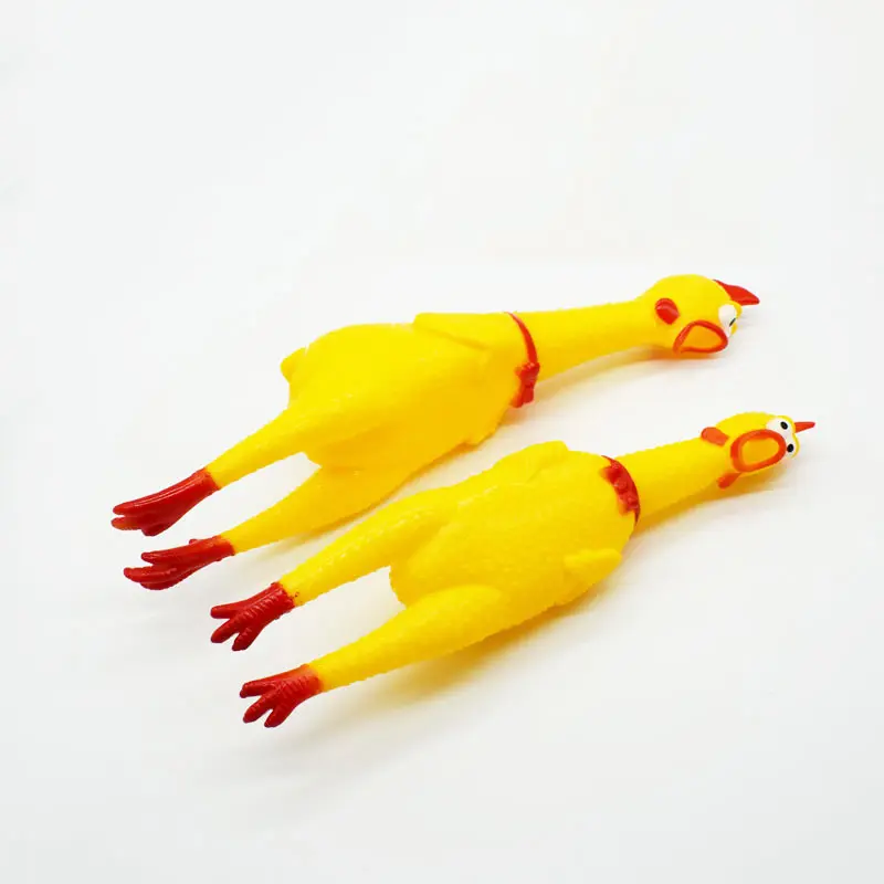 Vinyl Screaming Chicken Squeak Haustier Gummi Huhn Hundes pielzeug Pet Biting Toy