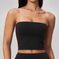 Nouveau soutien-gorge de sport sans bretelles, ensemble de yoga et de fitness tridimensionnel pour femme avec couleurs contrastées, soutien-gorge dos nu