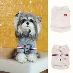 Cárdigan de Algodón Sólido para Primavera, Otoño e Invierno, Estilo <span class=keywords><strong>Academia</strong></span>, Lindo y Cómodo para Mascotas, Ropa Elástica para <span class=keywords><strong>Perros</strong></span> y Gatos - Product Image 2