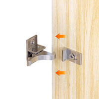 Loquet à ressort en laiton, fermeture à pression métallique, pour armoire de salle de bain, meubles, portes coulissantes, tiroirs, fenêtres, ouverture par poussée, poignée de porte en forme de coude