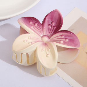 <span class=keywords><strong>PL</strong></span>ガールズサマービーチ美しいプルメリア花髪爪クリップ8cmハイビスカスハワイアンフランジパニヘアクリップウェディングギフト - Product Image 6