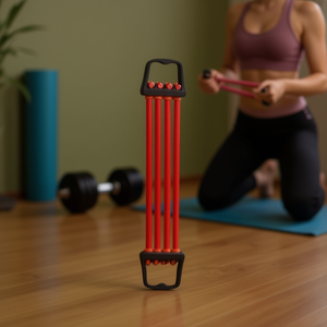 TPE Five-Tube Tensile Tester in Red for Testing <b>Exercise</b> <b>Bands</b> - Product Image 2