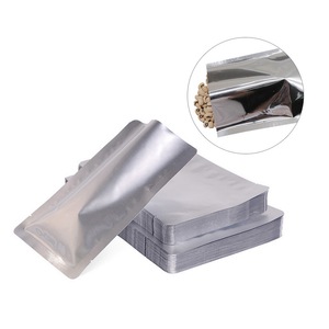 Zilver Mylar Vacuüm Sealer Aluminiumfolie Rits Voedsel Saver Bag Opslag Zakjes Voor Hechtdraad