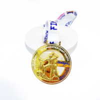 Nouveaux produits phares Médailles de marathon vierges en alliage de zinc Médailles sportives personnalisées 3D en or