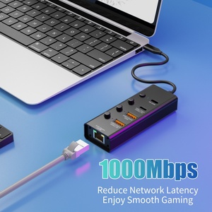 5 trong 1 xách tay USB C HUB với cá nhân ON/OFF thiết bị chuyển mạch tuyệt vời Splitter USB Hub - Product Image 6