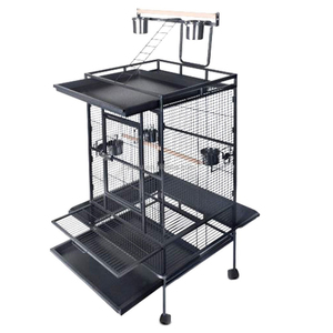 Vente en gros de <span class=keywords><strong>cage</strong></span> à oiseaux en acier moderne noir massif de 170 cm, style martelage, <span class=keywords><strong>cage</strong></span> à oiseaux contemporaine pour la reproduction d'oiseaux, volière, emballée - Product Image 1