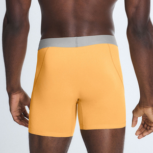 2025 Hot Sale Customized Logo Long Leg Comfortable Men's <b>Boxer</b> Brief <b>Polyester</b> Quick Dry Sport Men's Underwear <b>Boxer</b> - Product Image 3