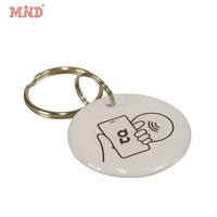 13,56 MHz Voll Epoxy Kante Benutzerdefiniertes Logo und QR-Code Druck NFC Hundemarke Epoxy Haustier-Marke