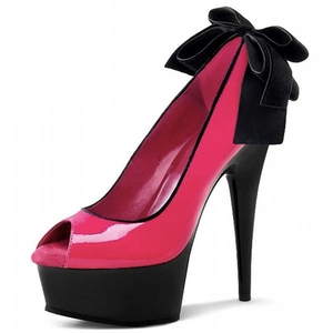 รองเท้าส้นสูงแบบเปิดนิ้วเท้าประดับมุกสีแดงสำหรับผู้หญิง - Product Image 2