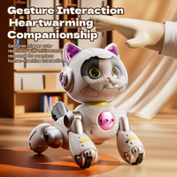 Juguete de Gato Robot con Control Remoto, Juguete Interactivo para Mascotas, Gato Robótico Inteligente con Música y Luz, Juguete Electrónico para Mascotas