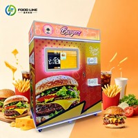 Distributeur automatique de hamburgers et de frites avec paiement complet par code QR et carte