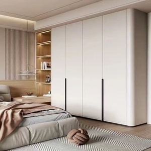 Özel Yapım Tüm Ev Gardırobu Açık Tip Entegre Dolap OSB Kavisli Büfe Kitaplık Minimalist Tasarım - Product Image 2