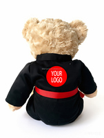 Peluche Ours Mignon Taekwondo en Polyester Personnalisable pour Événements de Clubs d'Arts Martiaux Style Karaté Cadeau Idéal