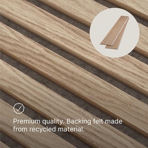 Panneau <span class=keywords><strong>de</strong></span> construction décoratif insonorisant gris pour animaux <span class=keywords><strong>de</strong></span> compagnie Panneaux muraux en bois à lattes <span class=keywords><strong>de</strong></span> chêne <span class=keywords><strong>américain</strong></span> pour mur <span class=keywords><strong>de</strong></span> télévision <span class=keywords><strong>de</strong></span> salon d'hôtel - Product Image 3