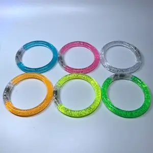 Wholesale LED Light Up Bangle Colorful Flashing Bubble LED Bracelet Wristband For Party Event LED Wrist Band