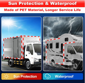 Băng cảnh báo an toàn phản chiếu cao DOT-C2 dán màu đỏ trắng xe tải dễ thấy Vinyl Phản chiếu trực tiếp từ nhà máy - Product Image 2