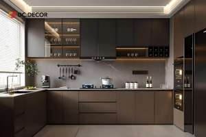 Isla <span class=keywords><strong>de</strong></span> Cocina Modular Moderna DC DECOR, Ecológica y Duradera, con Acabado Lacado, Construcción <span class=keywords><strong>de</strong></span> Madera Contrachapada, Granito Integrado - Product Image 2