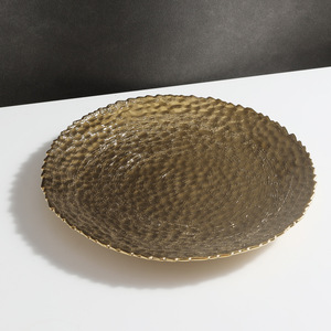Plato de cerámica Simple moderno, plato desechable redondo dorado mate, plato de trefilado para el hogar, el Hotel, <span class=keywords><strong>vajilla</strong></span> <span class=keywords><strong>artesanal</strong></span> - Product Image 4