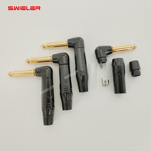 Câble audio <span class=keywords><strong>mono</strong></span> plaqué or <span class=keywords><strong>Jack</strong></span> TS 6,35 mm à 6,35 mm coudé à 90 degrés, fil de cuivre nu, prix usine - Product Image 3