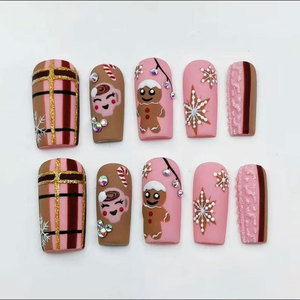 <span class=keywords><strong>Uñas</strong></span> <span class=keywords><strong>de</strong></span> alta calidad para fiesta Diseño <span class=keywords><strong>de</strong></span> Año Nuevo Forma <span class=keywords><strong>de</strong></span> <span class=keywords><strong>Navidad</strong></span> <span class=keywords><strong>de</strong></span> lujo Acrílico Hecho a mano Prensa <span class=keywords><strong>en</strong></span> <span class=keywords><strong>uñas</strong></span> - Product Image 4