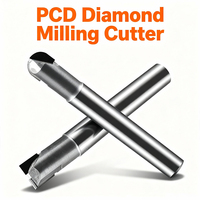 Fraise diamantée PCD pour gravure, fibre de carbone, fibre de verre, bakélite, polycristalline, outil de fraisage en carbure pour usinage CNC