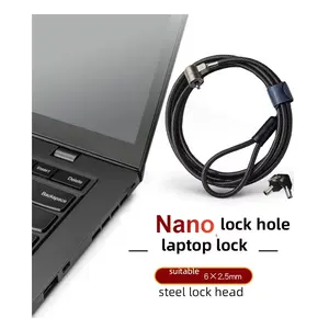 desktop anti-thieft 2m length 5mm usb computer cable nano laptop lock