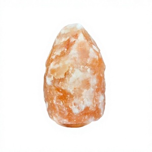 OEM Natural Himalayan Rock Salt Lamp With Wooden Base and <b>Dimmer</b> Switch for Decoration & Gift Grey Salt Lamp - Product Image 1