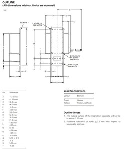 Magnétron X-Band MG5424 pour radar avec lieu d'origine - Product Image 5