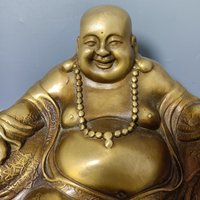Statue de Bouddha Miro en laiton 2025, Bouddha riant, Bouddha au gros ventre, Bouddha de culte, Statue de dieu, Figurine artisanale antique
