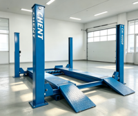 Vente chaude plate-forme élévatrice de voiture à quatre poteaux alignement des roues prix usine 4000kg capacité de levage ascenseur hydraulique à Double cylindre