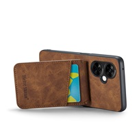 Coque arrière en cuir PU pour téléphone portable One Plus Nord CE3 lite avec bouton de support