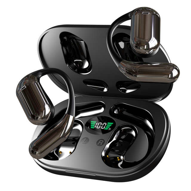 Wireless for Bluetooth Earbuds with Ear Hook 10H Playback Time IPX5 Waterproof Charging Case LED Battery Indicator
