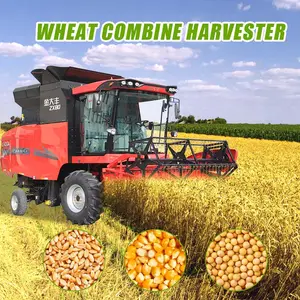 Cosechadora combinada de granos multifunción 2024, cosechadora combinada de trigo, cosechadora pequeña de arroz, trigo, maíz, soja, cosechadora combinada